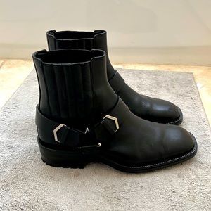 Jimmy Choo - Black Water Resistant Vachetta Boots